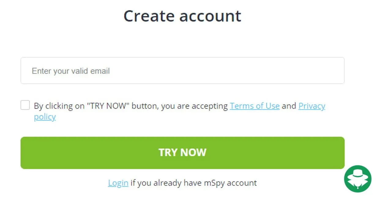 Buat akun aplikasi sadap Android - mSpy